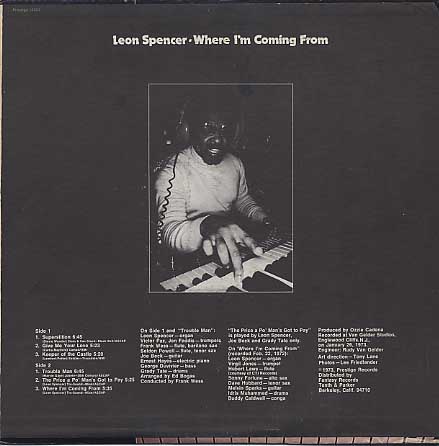 Leon Spencer / Where I'm Coming From back