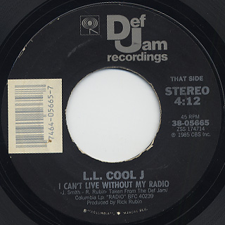 L.L. Cool J / I Can't Live Without My Radio c/w I Can Give You More