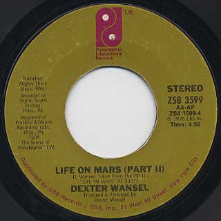 Dexter Wansel / Life On Mars(Part I) c/w (Part II) back