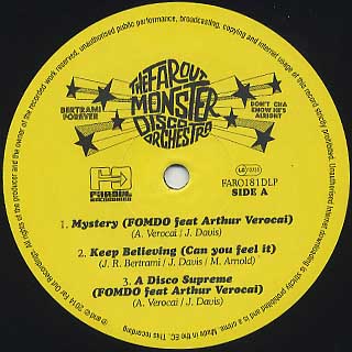 Far Out Monster Disco Orchestra / S.T. label