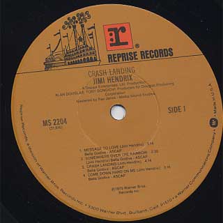 Jimi Hendrix / Crash Landing label