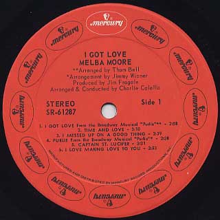 Melba Moore / I Got Love label