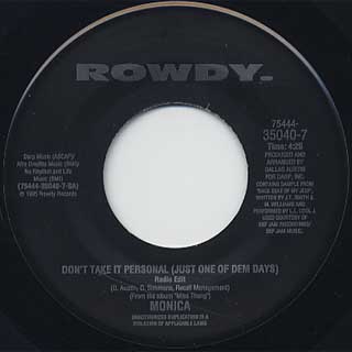 Monica / Don't Take It Personal c/w (Instrumental)
