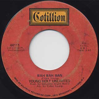 Young Holt Unlimited / Luv-Bugg c/w Wah Wah Man back