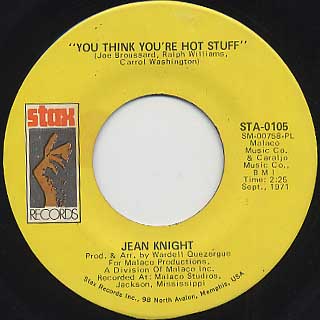 Jean Knight / You Think You're Hot Stuff front