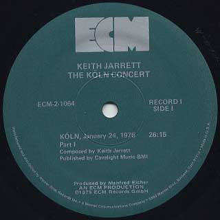 Keith Jarrett / The Koln Concert label