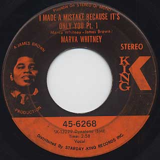 Marva Whitney / I Made A Mistake Because It's Only You front