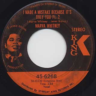Marva Whitney / I Made A Mistake Because It's Only You back