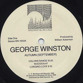 George Winston ‎/ Autumn label
