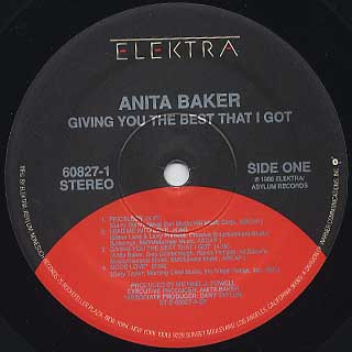 Anita Baker / Giving You The Best That I Got label