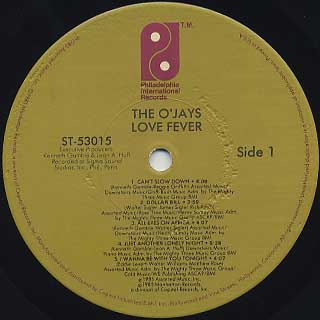 O'Jays / Love Fever label