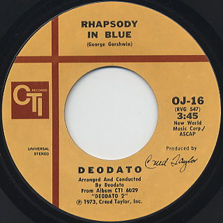 Deodato / Rhapsody In Blue c/w Super Strut front