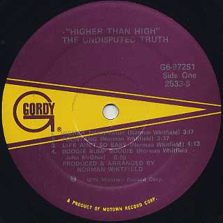 Undisputed Truth / Higher Than High label