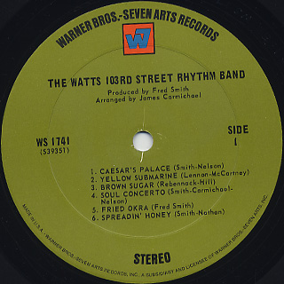 Watts 103rd Street Rhythm Band / Hot Heat and Sweet Groove label
