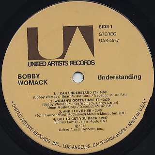 Bobby Womack / Understanding label