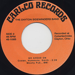 Dayton Sidewinders Band / Slippin' In To Darkness c/w Go Ahead On back