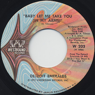 Detroit Emeralds / Baby Let Me Take You front