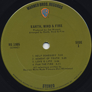Earth Wind and Fire / S.T. label