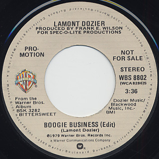 Lamont Dozier / Boogie Business (Edit) front