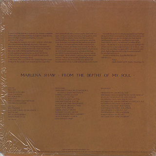 Marlena Shaw / From The Depths Of My Soul back