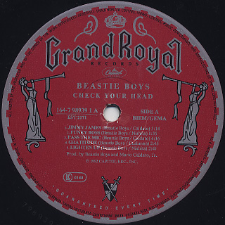 Beastie Boys / Check Your Head label