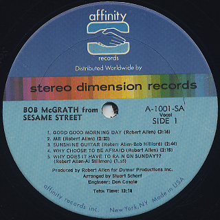 Bob McGrath / Bob McGrath From Sesame Street label