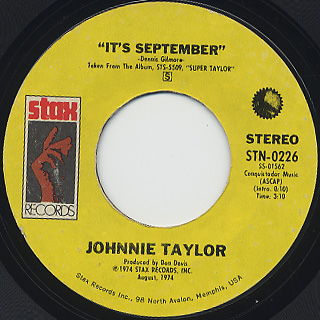 Johnnie Taylor / It's September