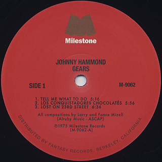 Johnny Hammond / Gears (Re) label