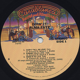 Alma Faye / Doin' It! label