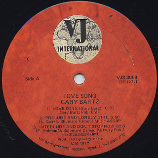 Gary Bartz / Love Song label
