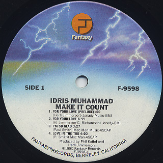 Idris Muhammad / Make It Count label