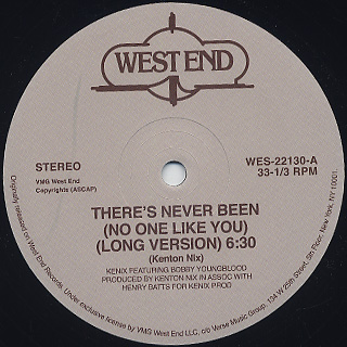 Kenix Feat. Bobby Youngblood / There's Never Been Someone Like You back