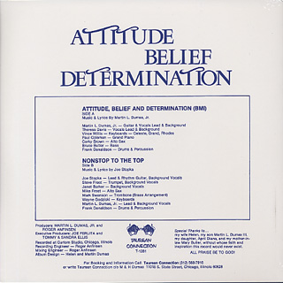 Martin Dumas Jr / Attitude, Belief And Determination back