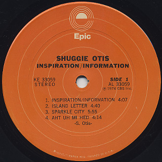 Shuggie Otis / Inspiration Information label