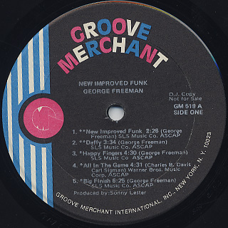 George Freeman ‎/ New Improved Funk label