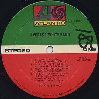 Average White Band / S.T. label