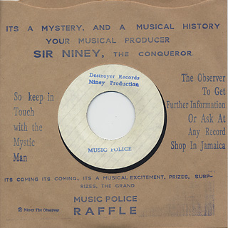 Niney & The Destroyers / Music Police c/w Dr Cocaine