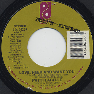 Patti Labelle / Love, Need And Want You front