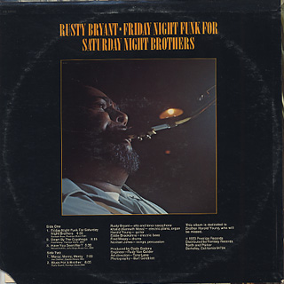 Rusty Bryant ‎/ Friday Night Funk For Saturday Night Brothers back