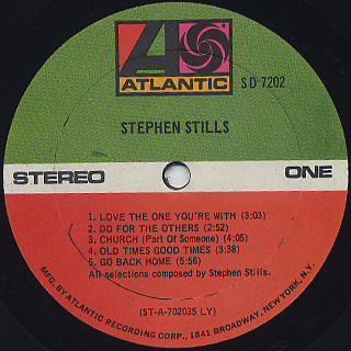 Stephen Stills / S.T. label