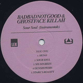 BadBadNotGood ‎/ Sour Soul Instrumentals label
