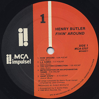 Henry Butler ‎/ Fivin' Around label