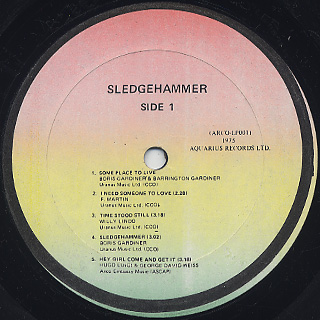 Boris Gardiner Happening / Sledgehammer label