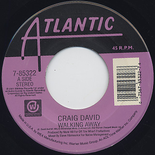 Craig David / Walking Away c/w Time To Party front