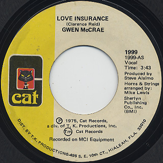 Gwen McCrae / Love Insurance / He Keeps Something Groovy Goin' On front