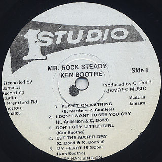 Ken Boothe / Mr. Rock Steady label