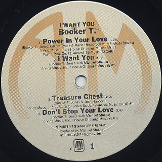 Booker T. / I Want You label