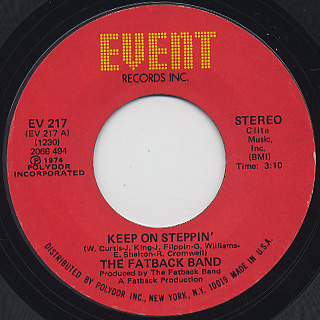 Fatback Band / Keep On Steppin' c/w Breaking Up Is Hard To Do front