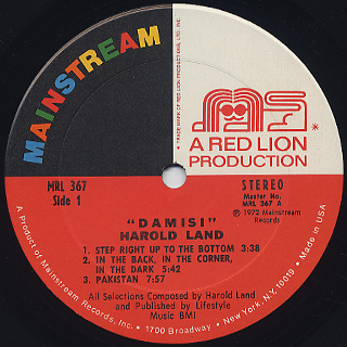 Harold Land / Damisi label