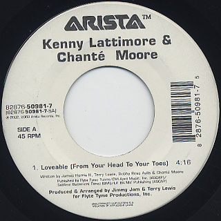 Kenny Lattimore & Chante Moore / Loveable c/w Make It Last Forever front